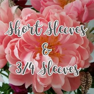 { Short & 3/4 Sleeve Tops }